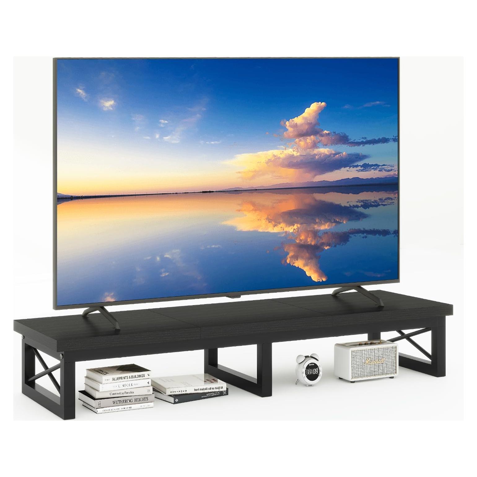 Soporte de TV IBUYKE 112 cm con Almacenamiento y Patas de Acero