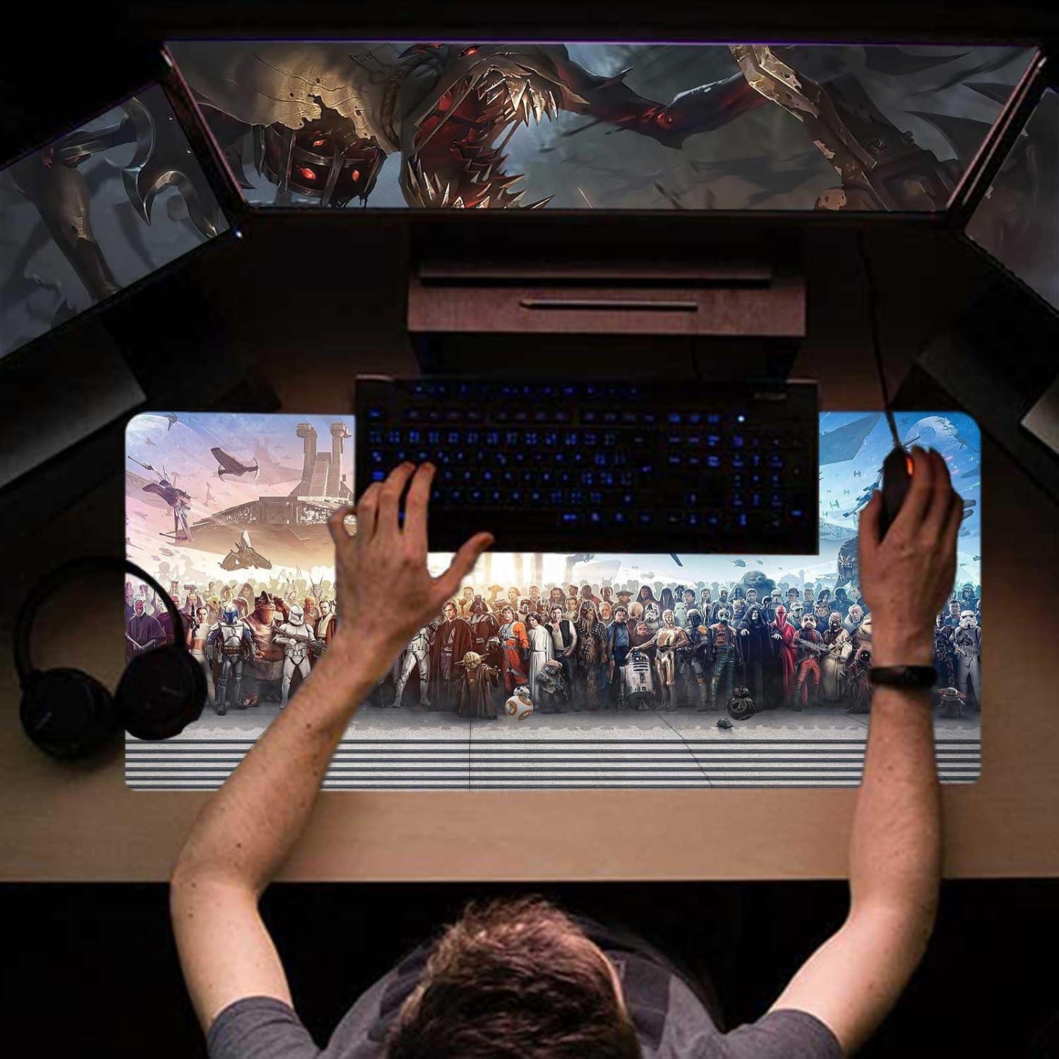 Alfombrilla de Ratón XXL Jasuine 80x40 cm Antideslizante