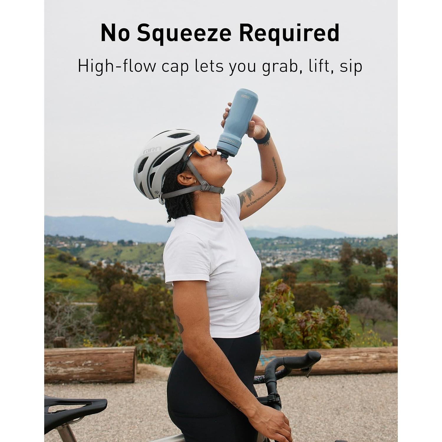 Botella de Agua Aislada CamelBak Podium 532 ml Acero Inoxidable Negra