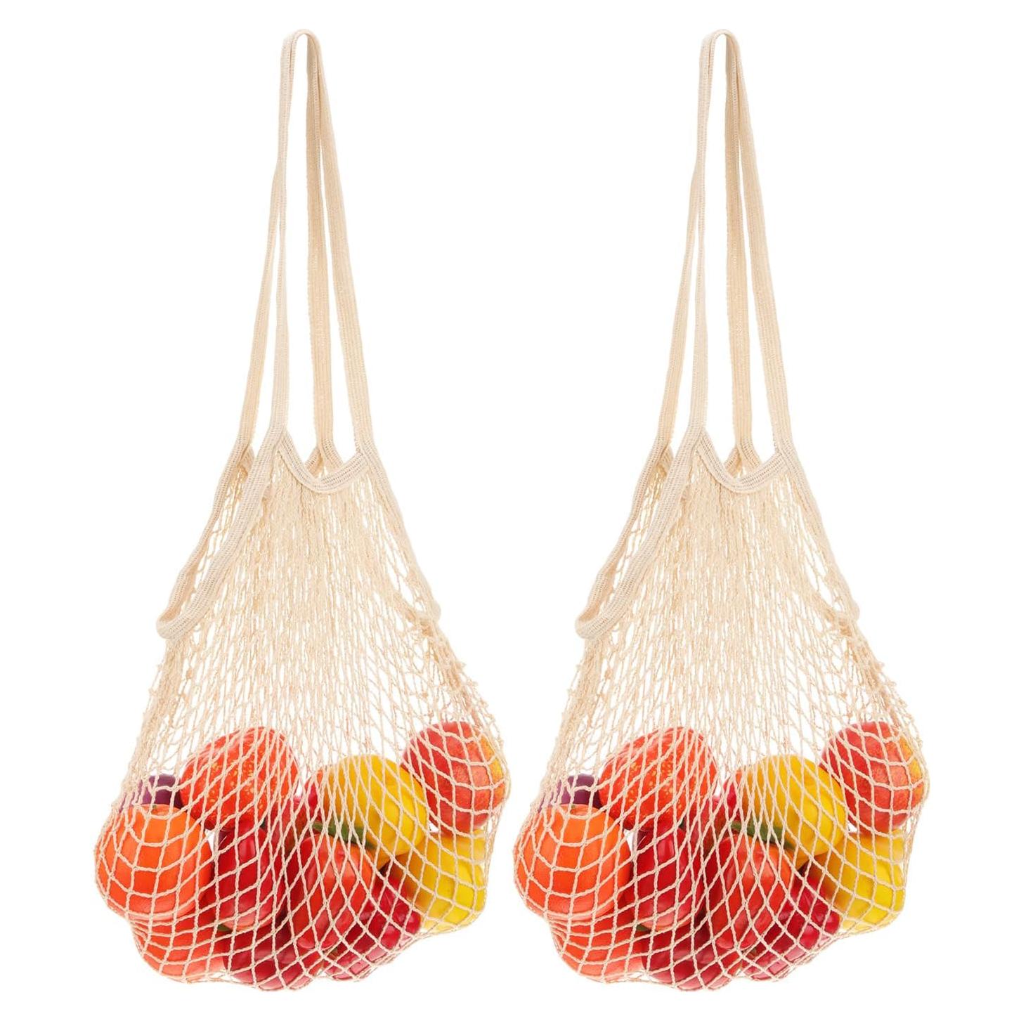 Bolsas de Almacenamiento de Malla Reutilizables uxcell - Beige