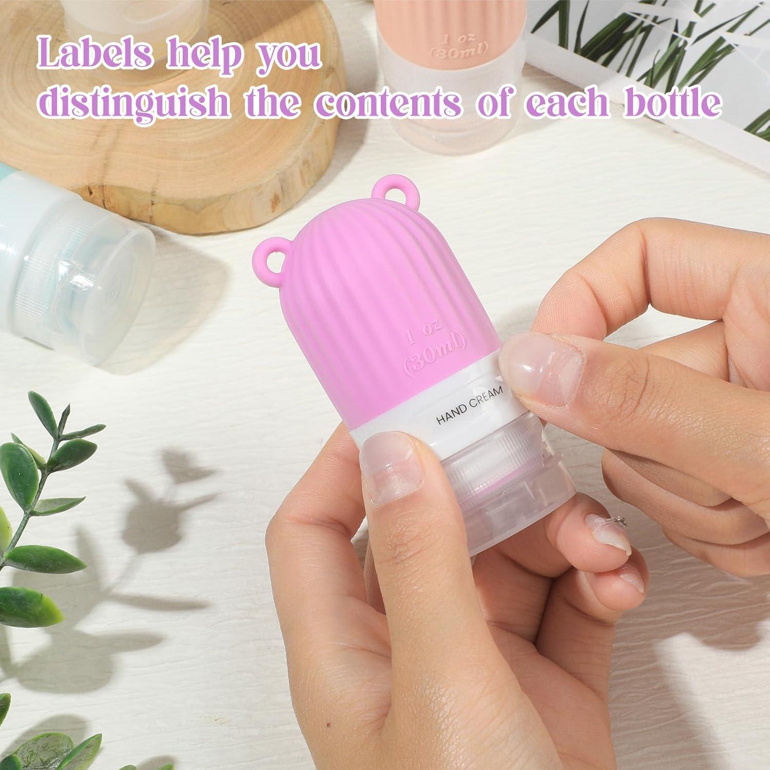 Botellas de Silicona RONRONS 30ml 4 Pack Viaje a Prueba de Fugas