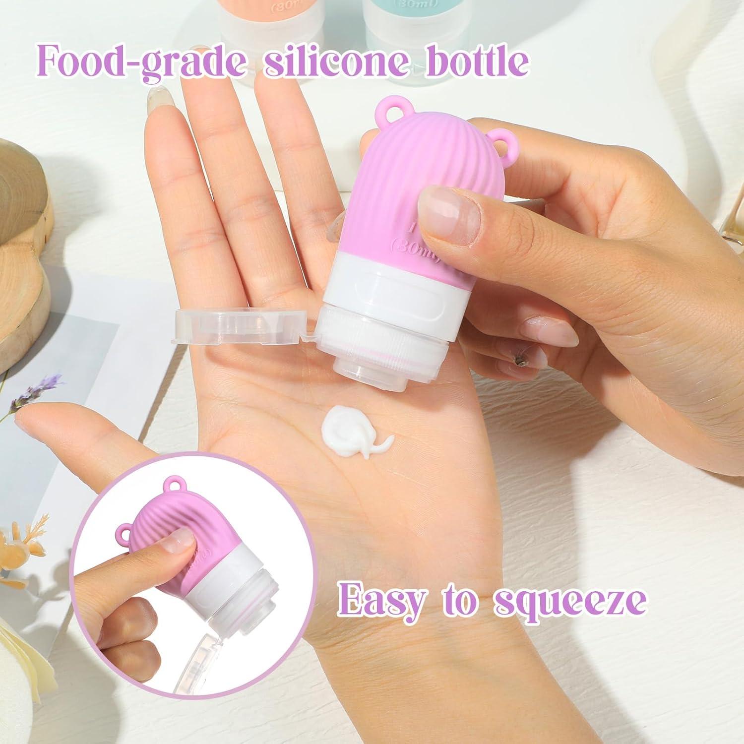 Botellas de Silicona RONRONS 30ml 4 Pack Viaje a Prueba de Fugas