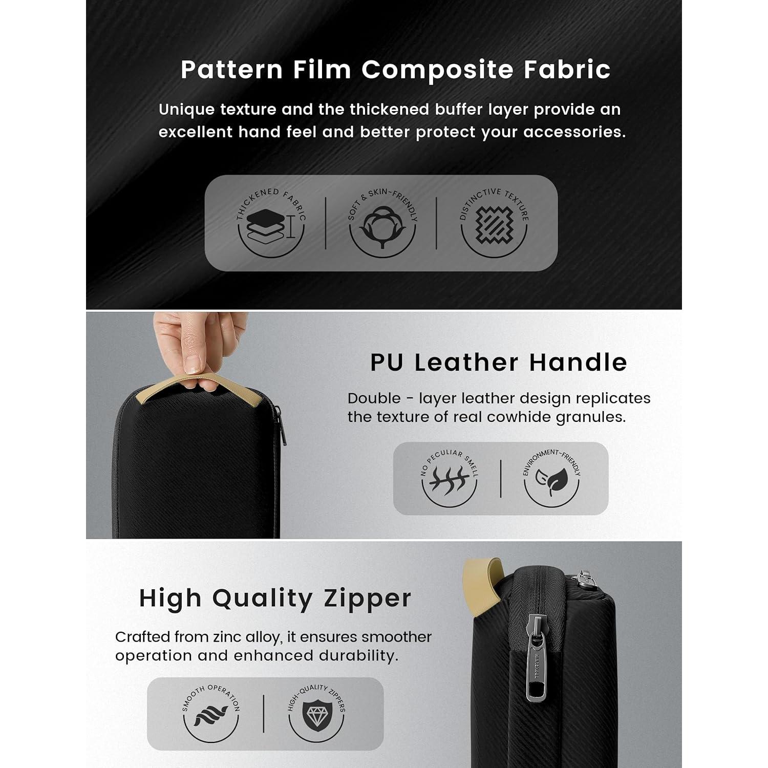 Organizador de Cables Travelkin Mediano Negro Volcánico