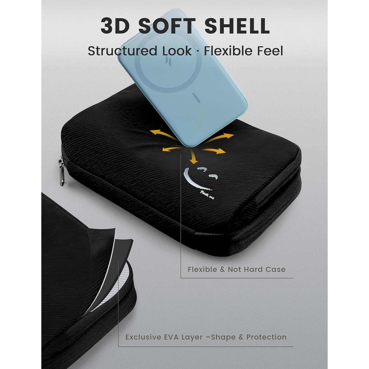 Organizador de Cables Travelkin Mediano Negro Volcánico