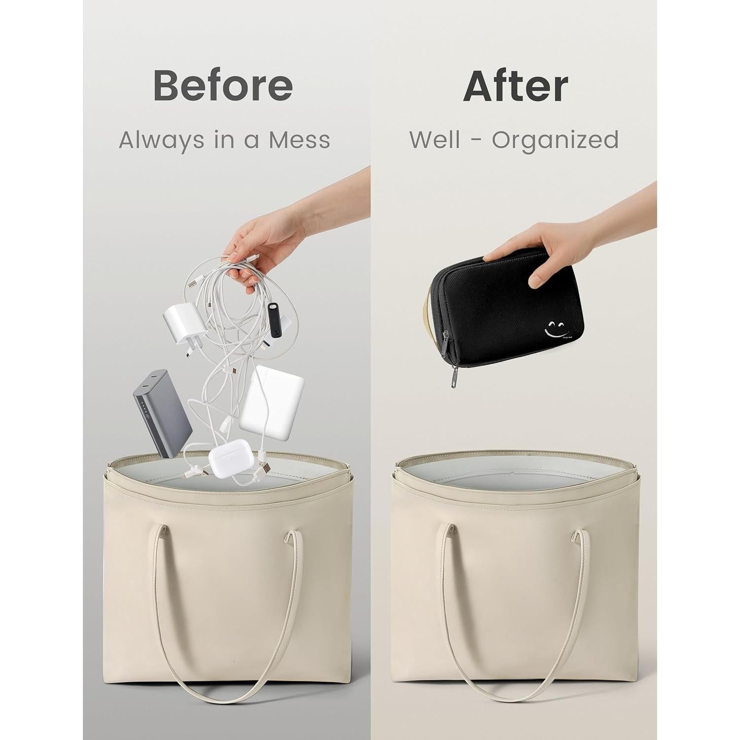 Organizador de Cables Travelkin Mediano Negro Volcánico