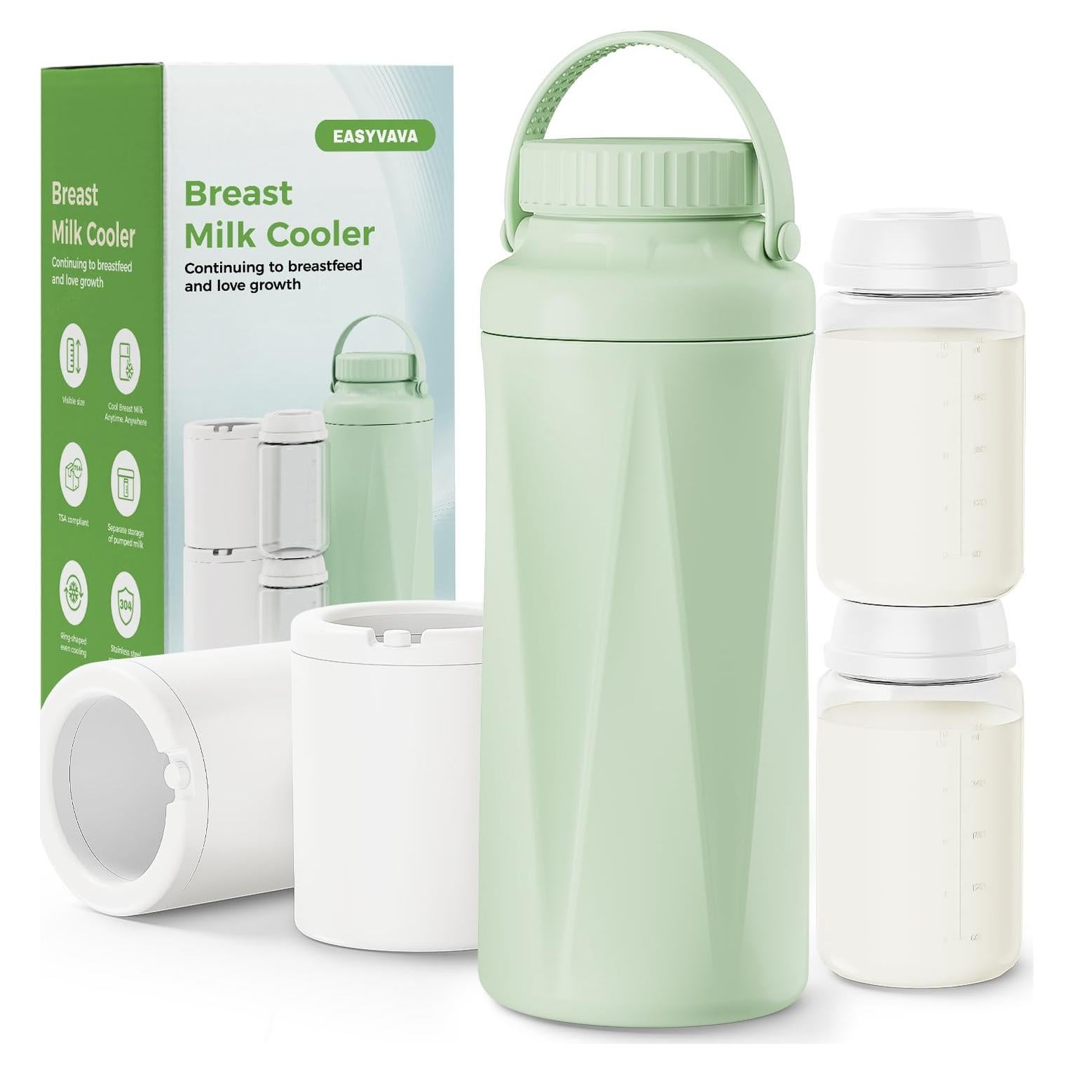 Enfriador de Leche Materna Portátil Easyvava 22oz Verde Menta