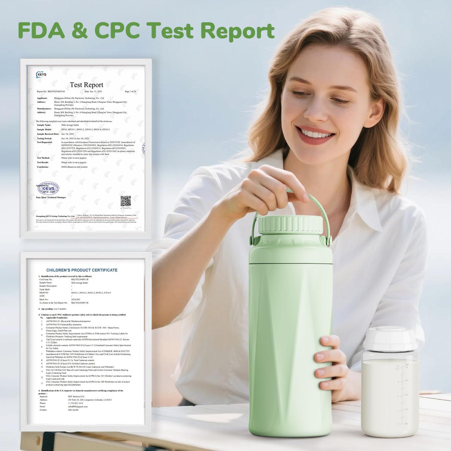 Enfriador de Leche Materna Portátil Easyvava 22oz Verde Menta