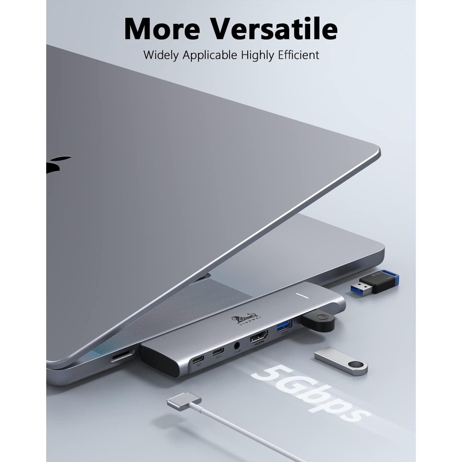 Adaptador Hub USB C LIONWEI para MacBook Pro/Air 7 en 2