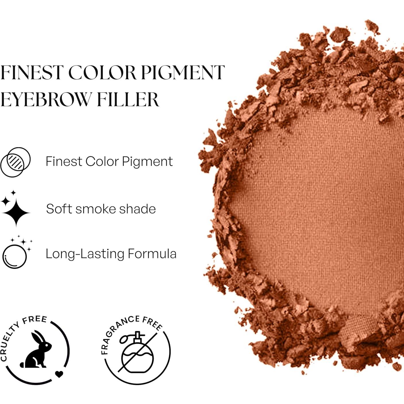 Polvo para Cejas SORMÉ Marrón Oscuro - Kit con Brocha y Plantillas