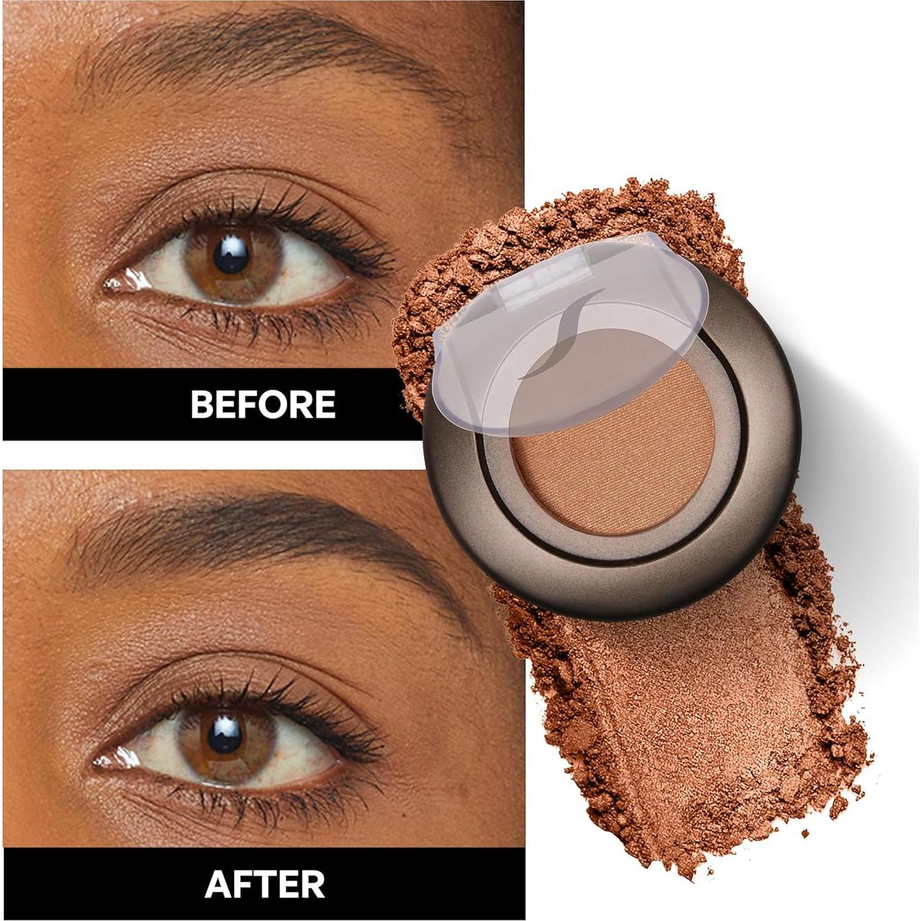 Polvo para Cejas SORMÉ Marrón Oscuro - Kit con Brocha y Plantillas