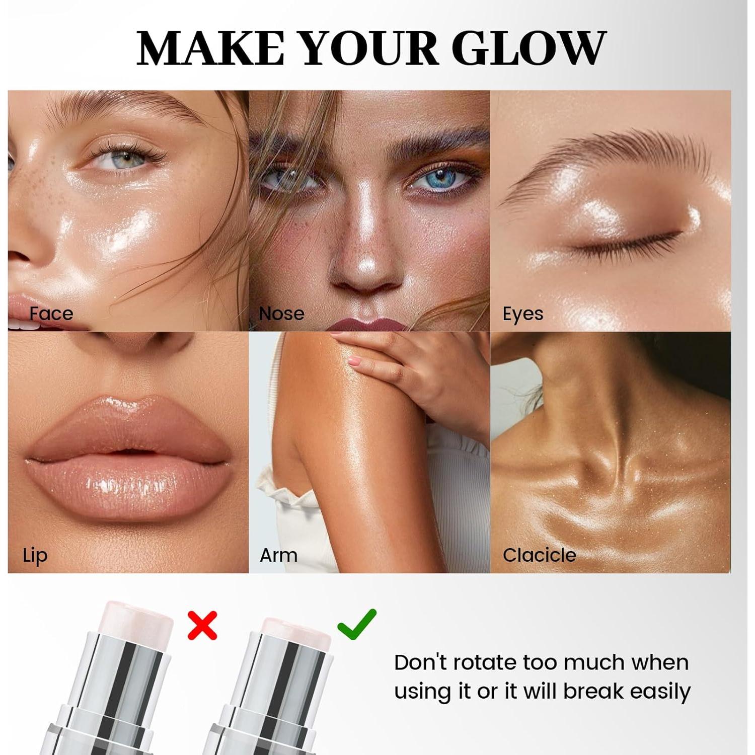 Bastón Iluminador Multiuso Blanco Perla 6.8cm - Larga Duración