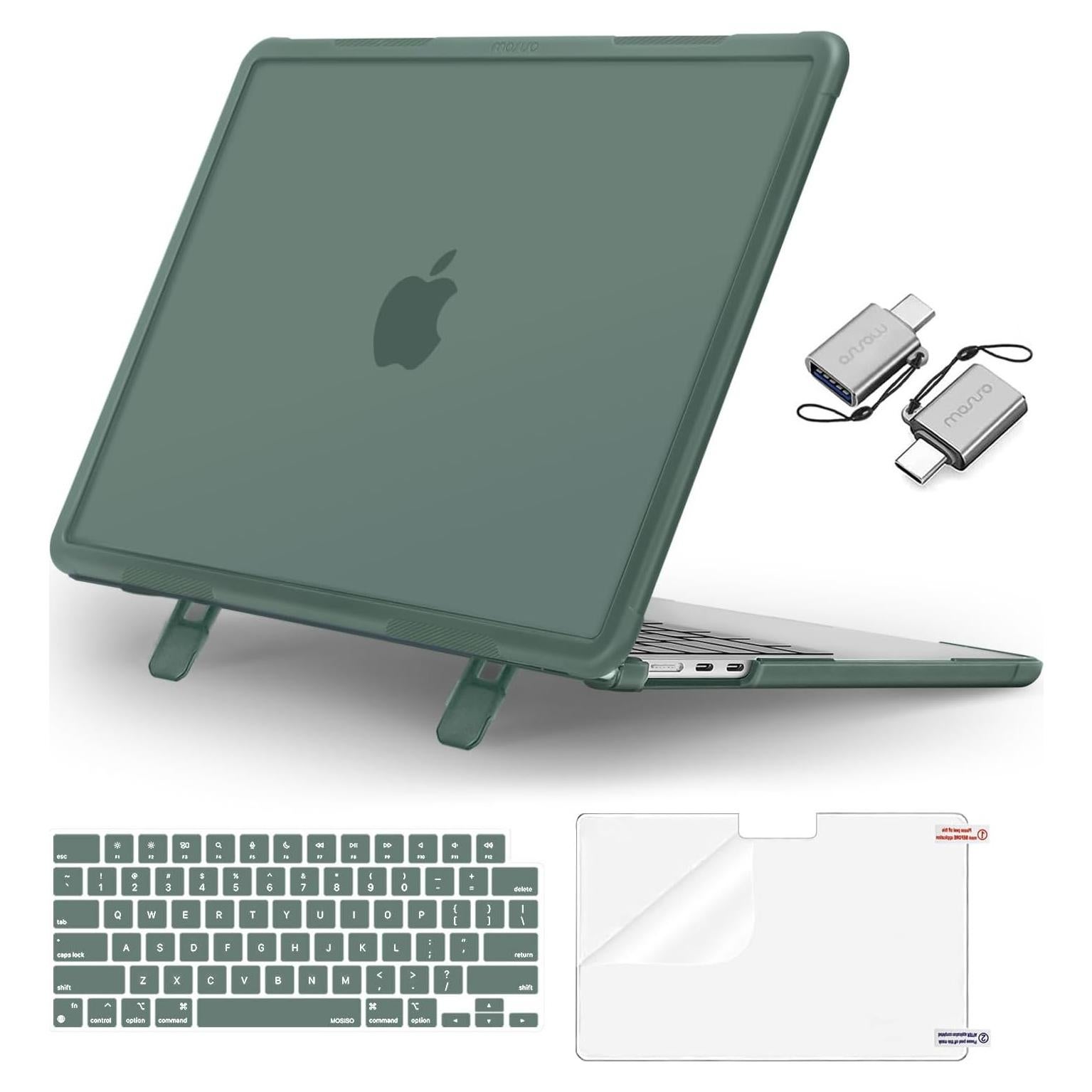 Funda Dura Mosiso para MacBook Air 13.6 Verde Esmeralda