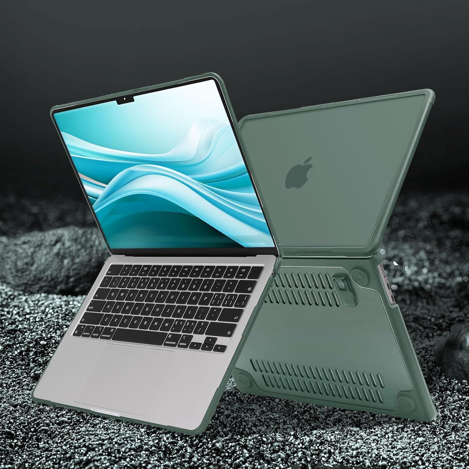 Funda Dura Mosiso para MacBook Air 13.6 Verde Esmeralda