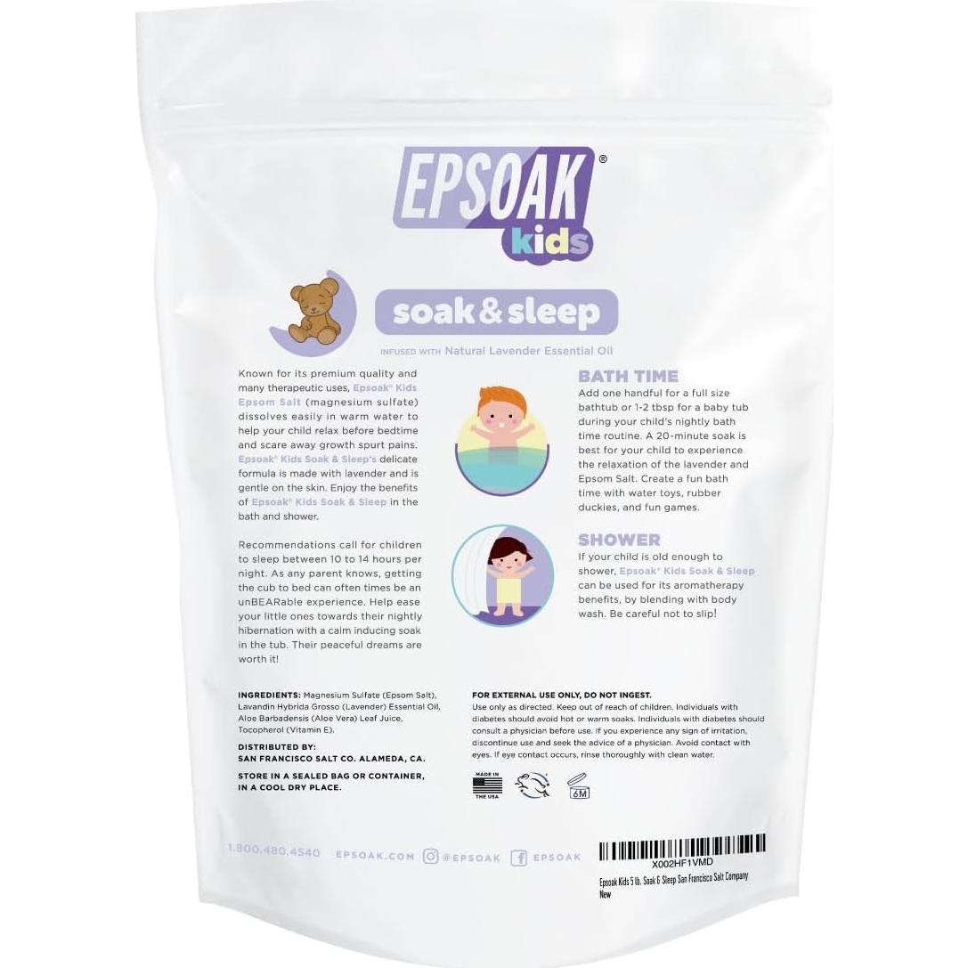 Sal de Epsom Epsoak Niños 2.27 kg - Sueño y Remojo Natural