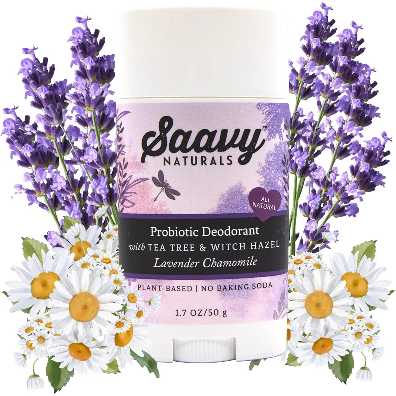 Desodorante Probiotico Saavy Naturals 48.2g Lavanda y Manzanilla
