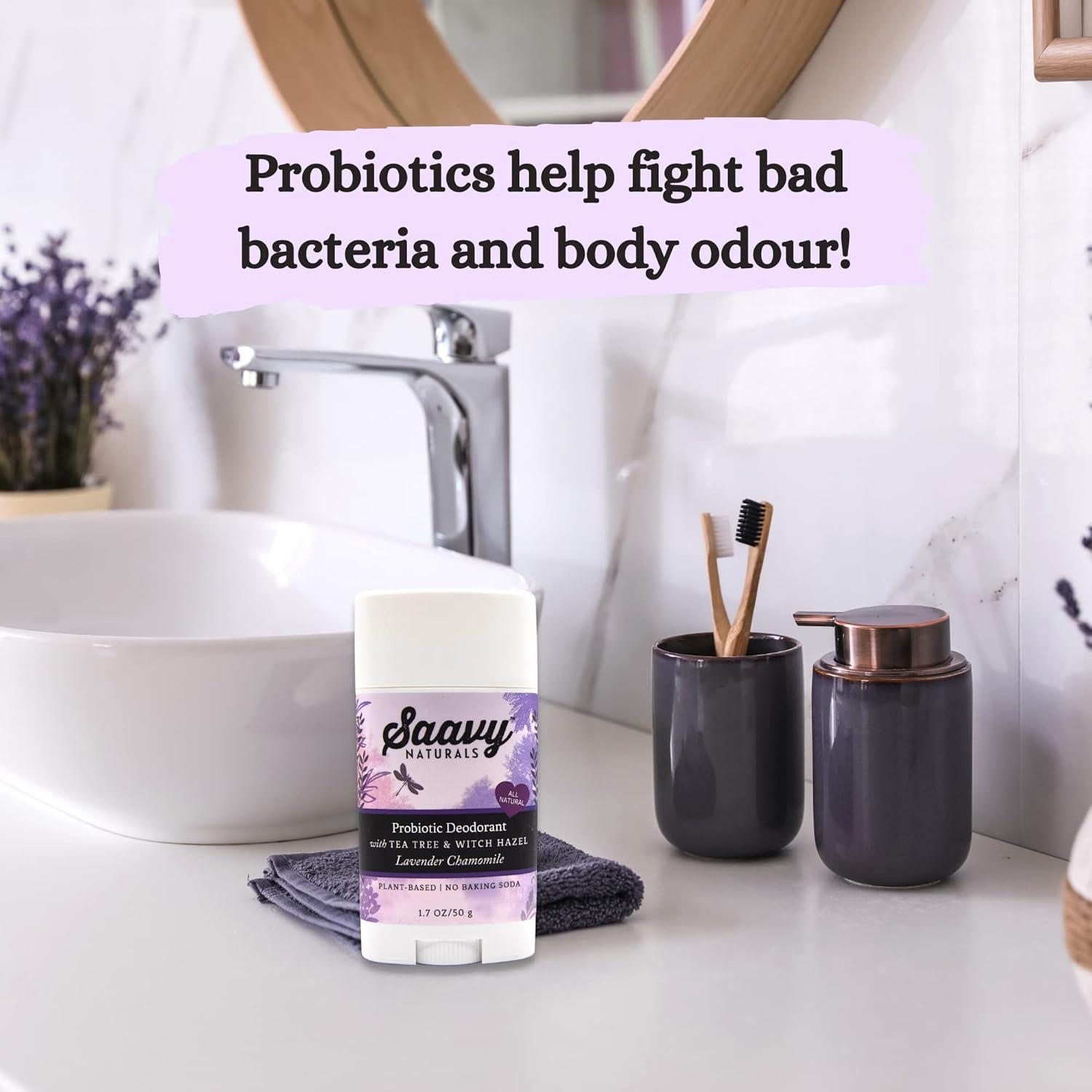 Desodorante Probiotico Saavy Naturals 48.2g Lavanda y Manzanilla