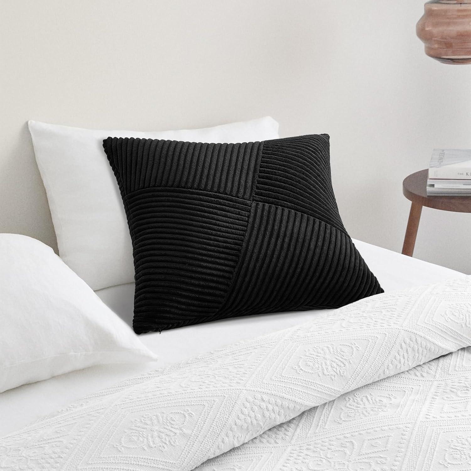 Juego de 2 Fundas de Almohada Decorativas Topfinel 30x30 cm Terciopelo