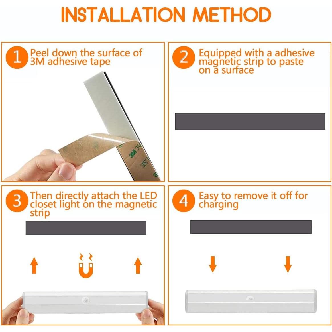 Paquete de 6 Luces LED Deitybless con Sensor de Movimiento