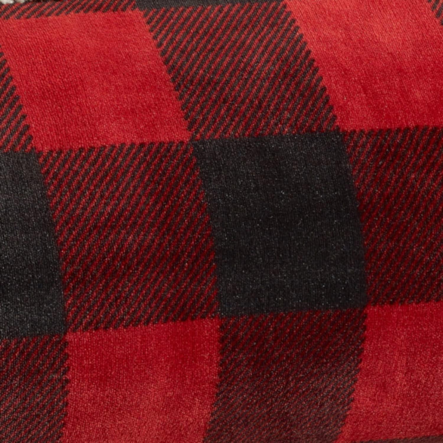 Eddie Bauer - Queen Blanket, Reversible Sherpa Fleece Bedding, Buffalo Plaid Home Decor for All Seasons (Red Check, Queen)