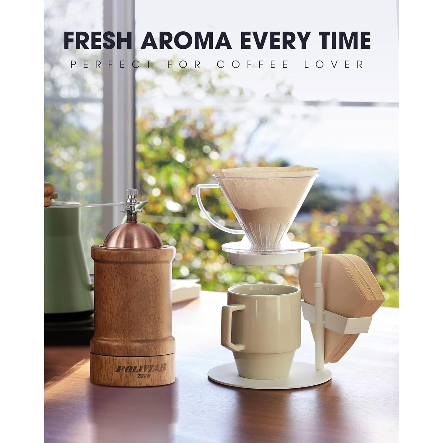 Molinillo de Café Manual POLIVIAR JX2022-CG20 con Muela Cerámica