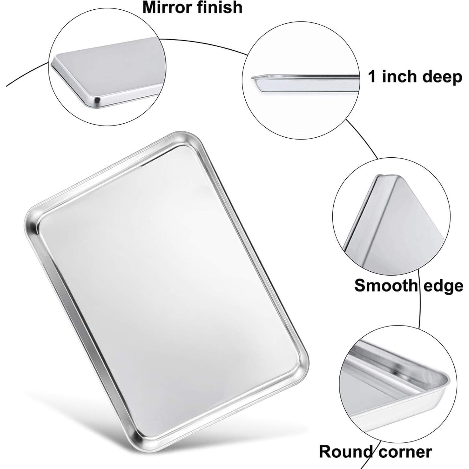 Bandeja para Horno Tostador TeamFar Acero Inoxidable 31.5x24.6cm