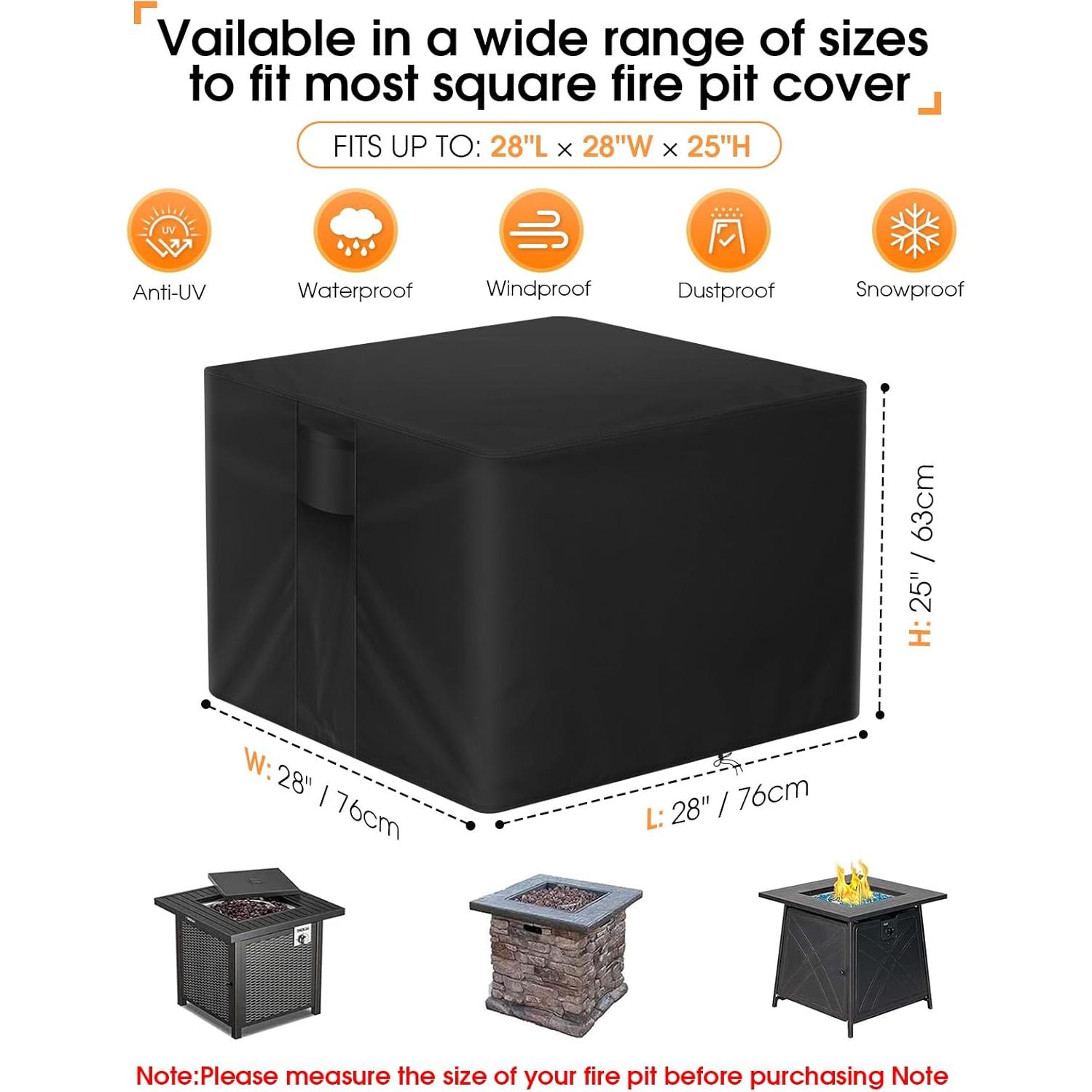 Cubierta Cuadrada POMER 71x71 cm Impermeable para Fogata