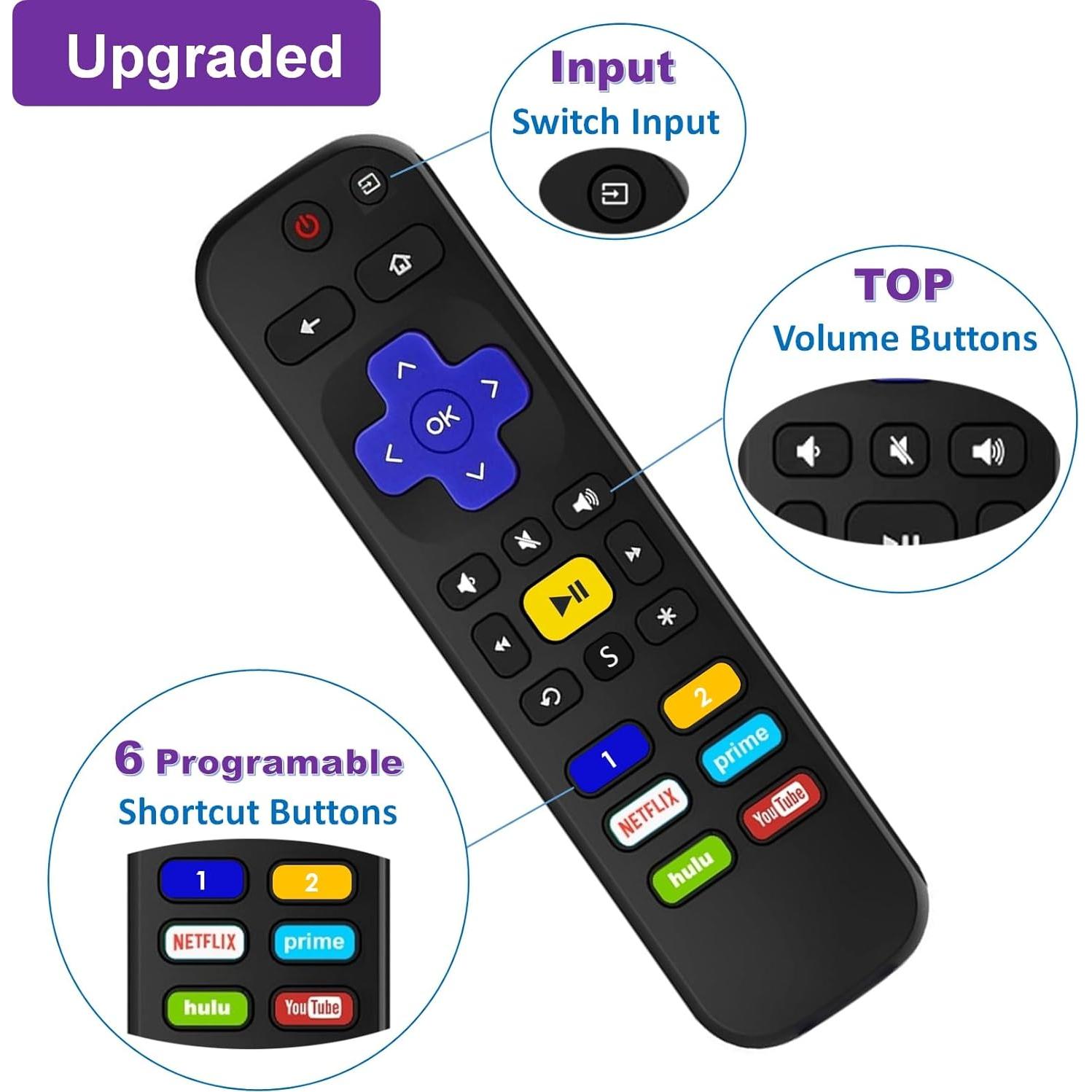 Control Remoto Universal 1-Clicktech RT-U07 para Roku TV