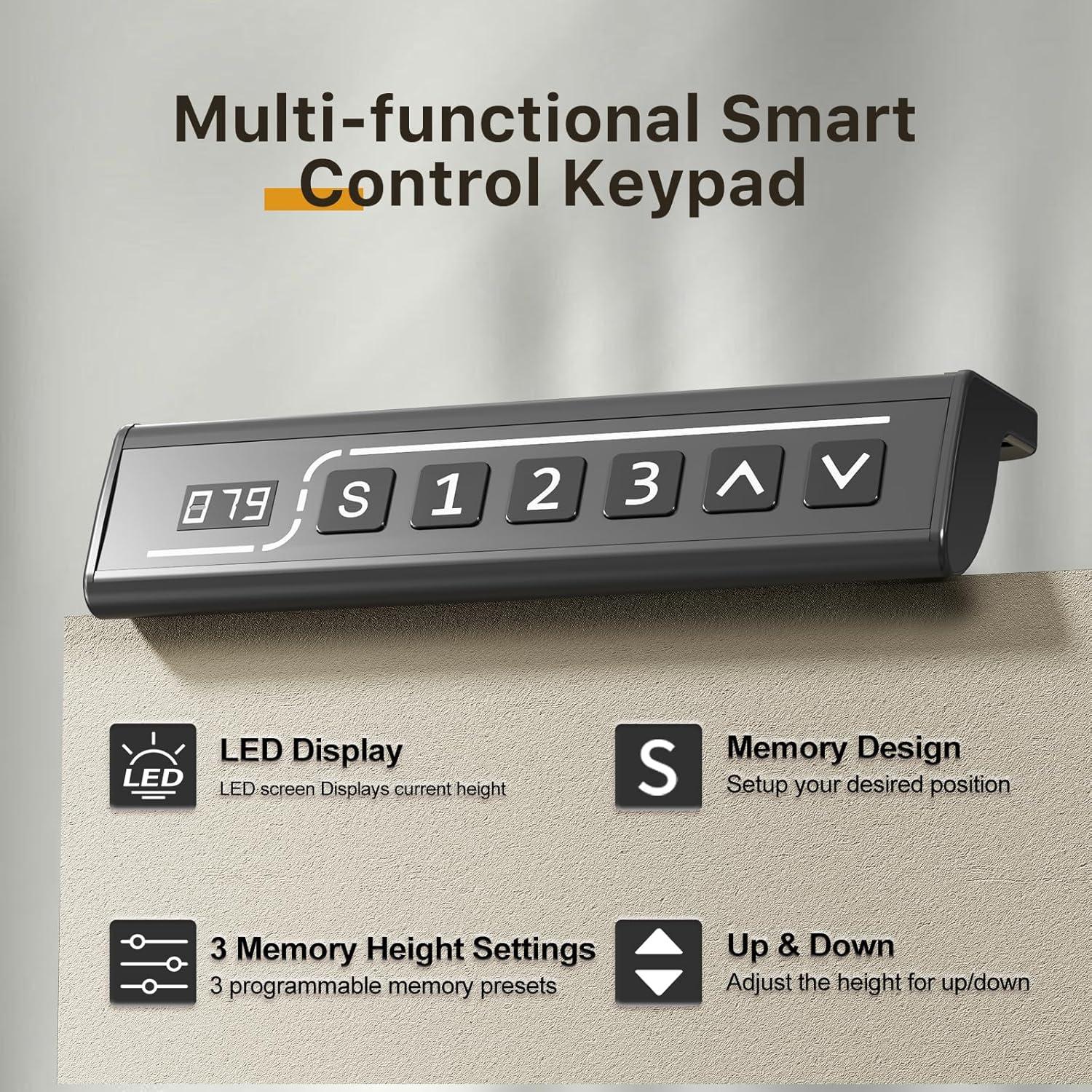 Escritorio de pie eléctrico JOY worker 80x50 cm ajustable