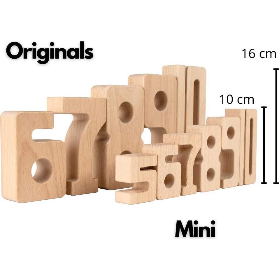 SumBlox Mini Conjunto Básico 80 Números Educativos Madera