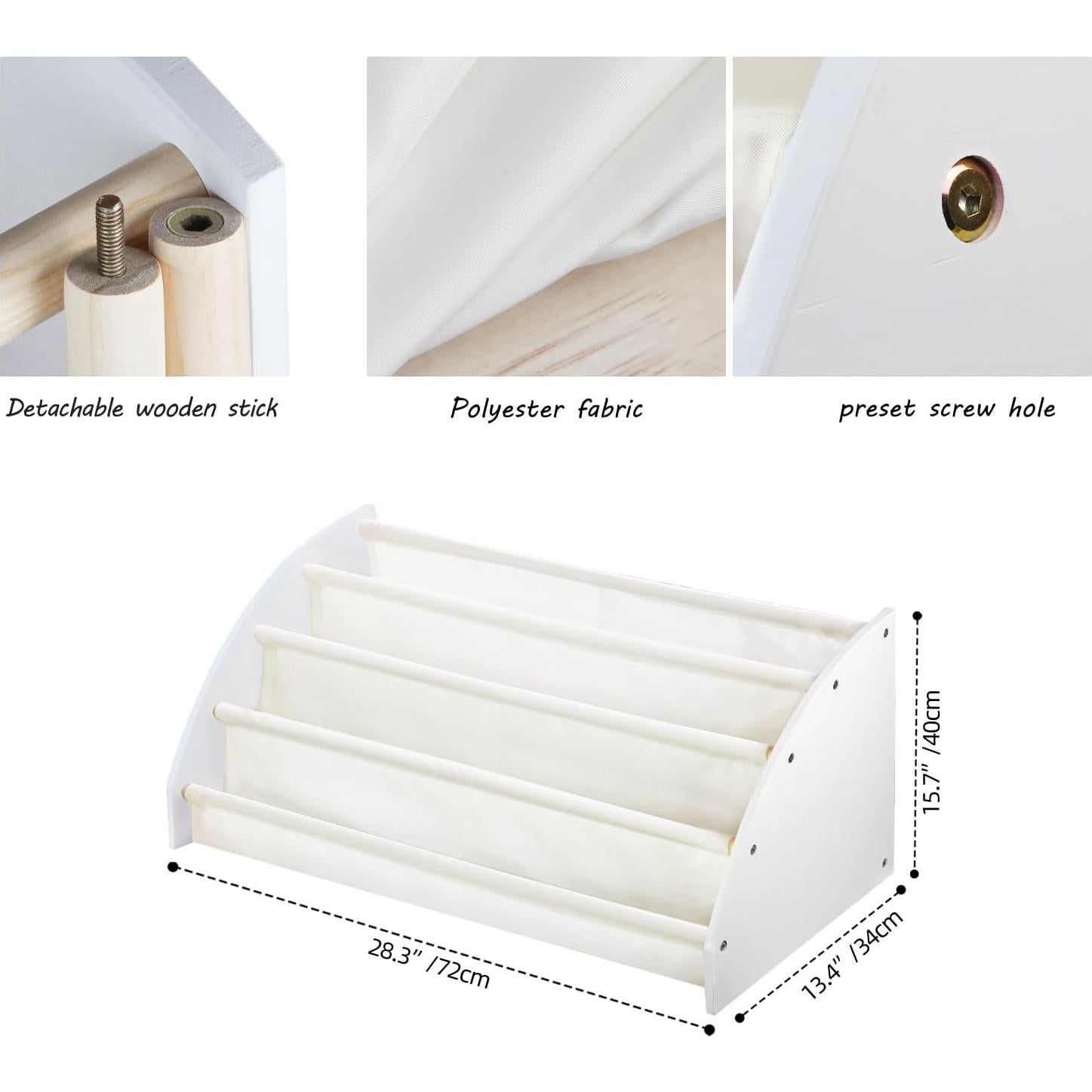 Estante de Libros Montessori BIBELUN 73 cm Blanco para Niños