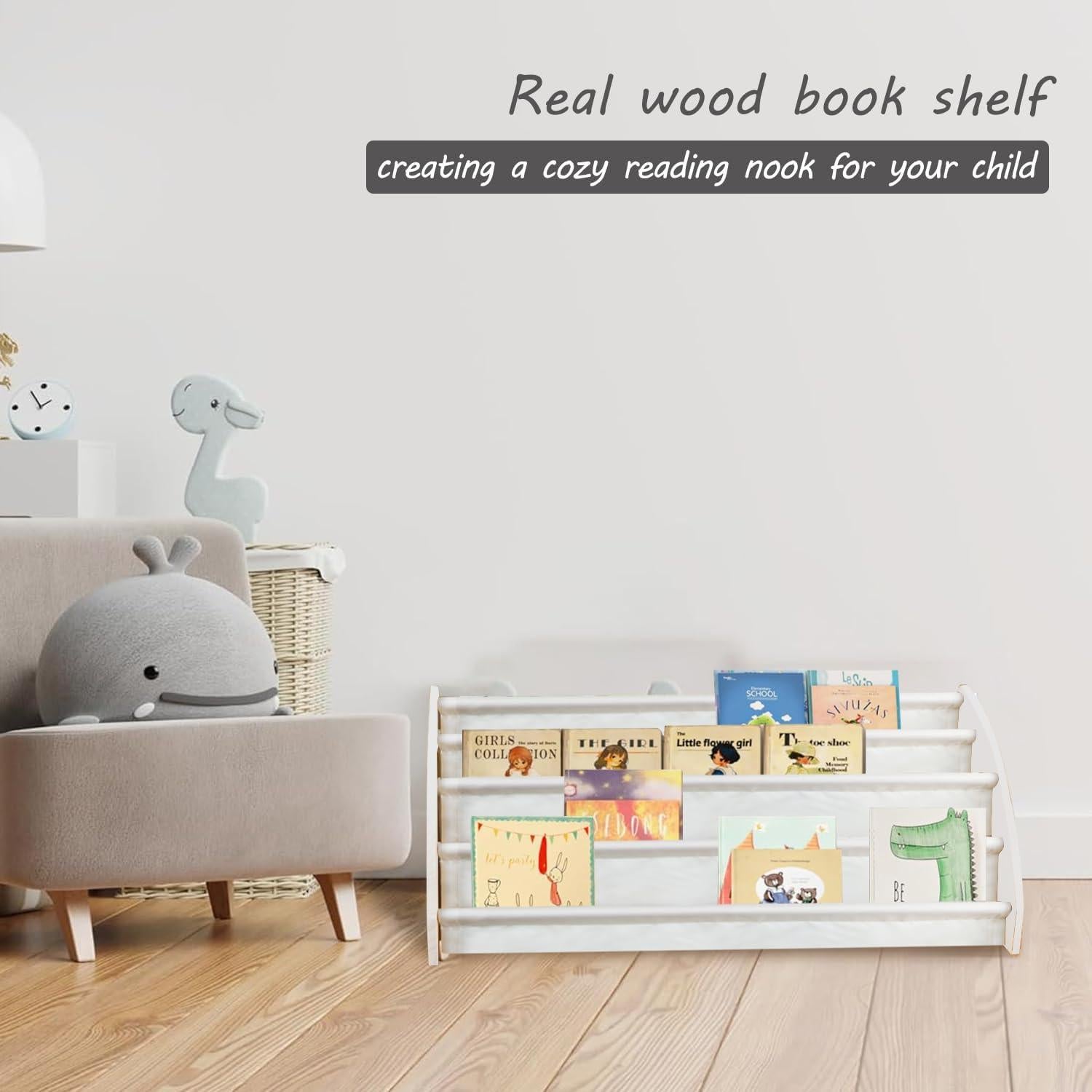 Estante de Libros Montessori BIBELUN 73 cm Blanco para Niños