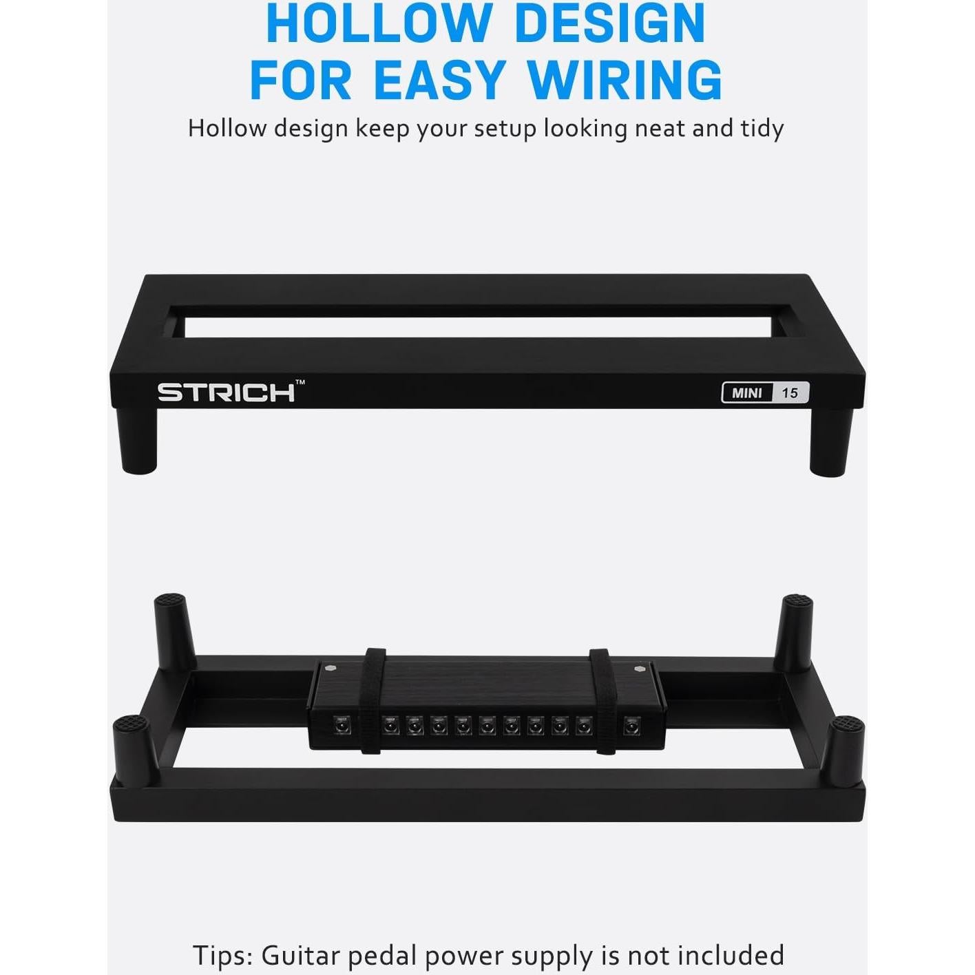 Pedalboard STRICH MINI 15 Aluminio 38.1x14.5cm Negro