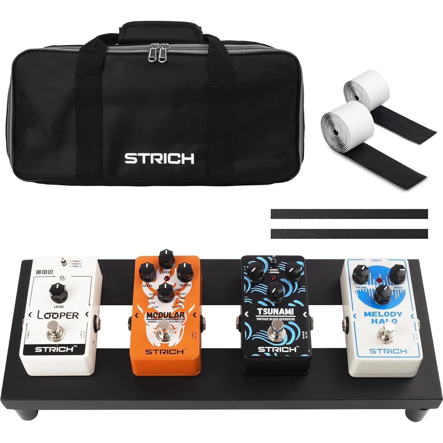 Pedalboard STRICH MINI 15 Aluminio 38.1x14.5cm Negro