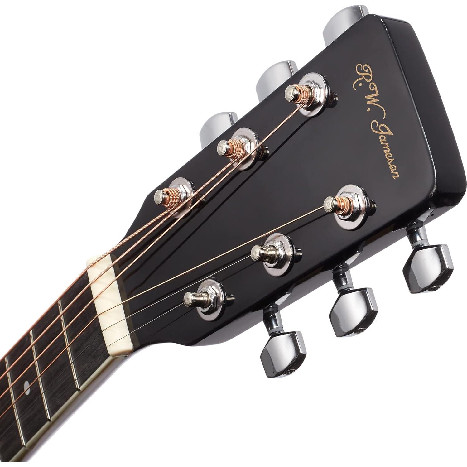 Guitarra Acústica Eléctrica Thinline R.W. Jameson 41" Negra