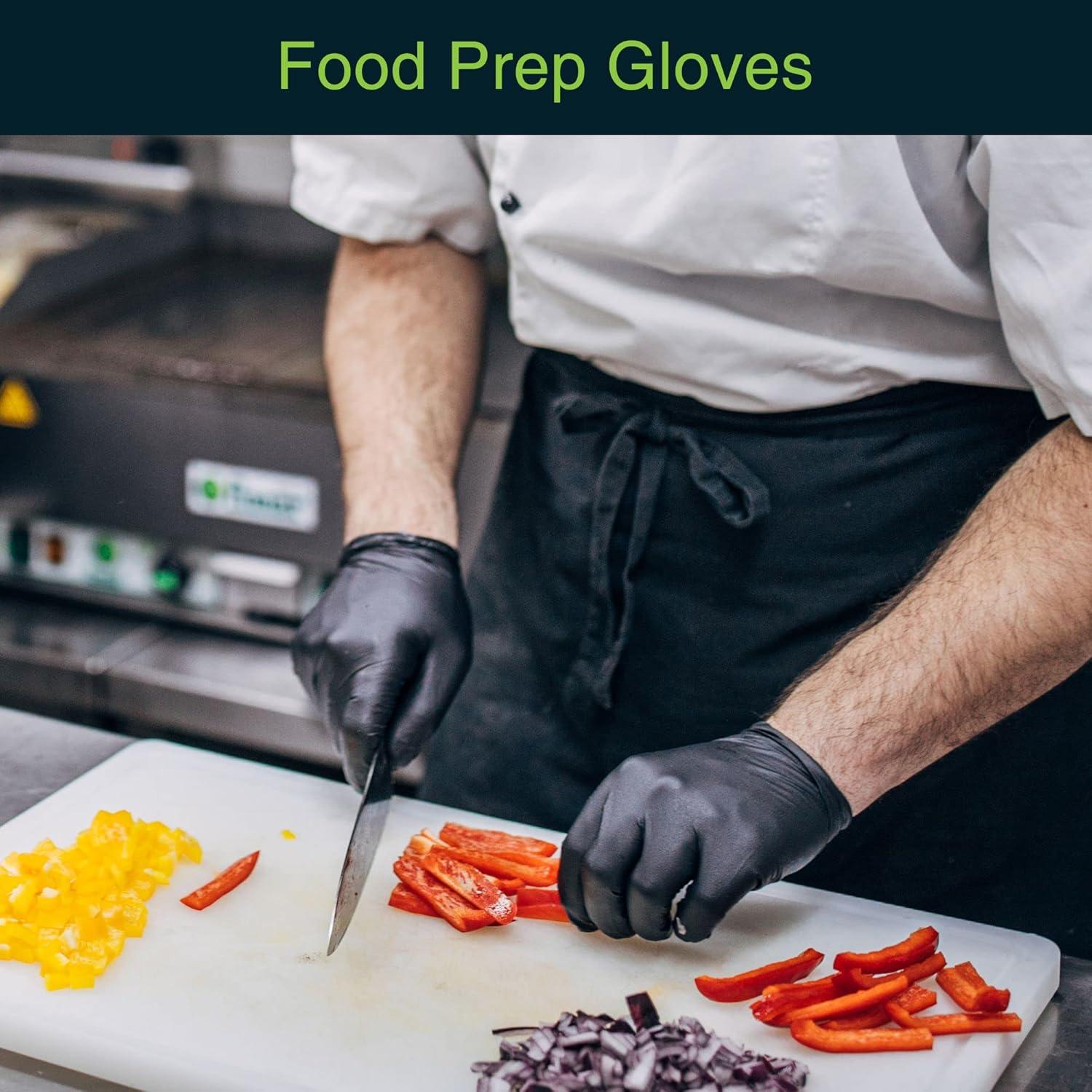 Guantes Desechables de Vinilo FifthPulse - Negros, Sin Polvo, 50 Unidades