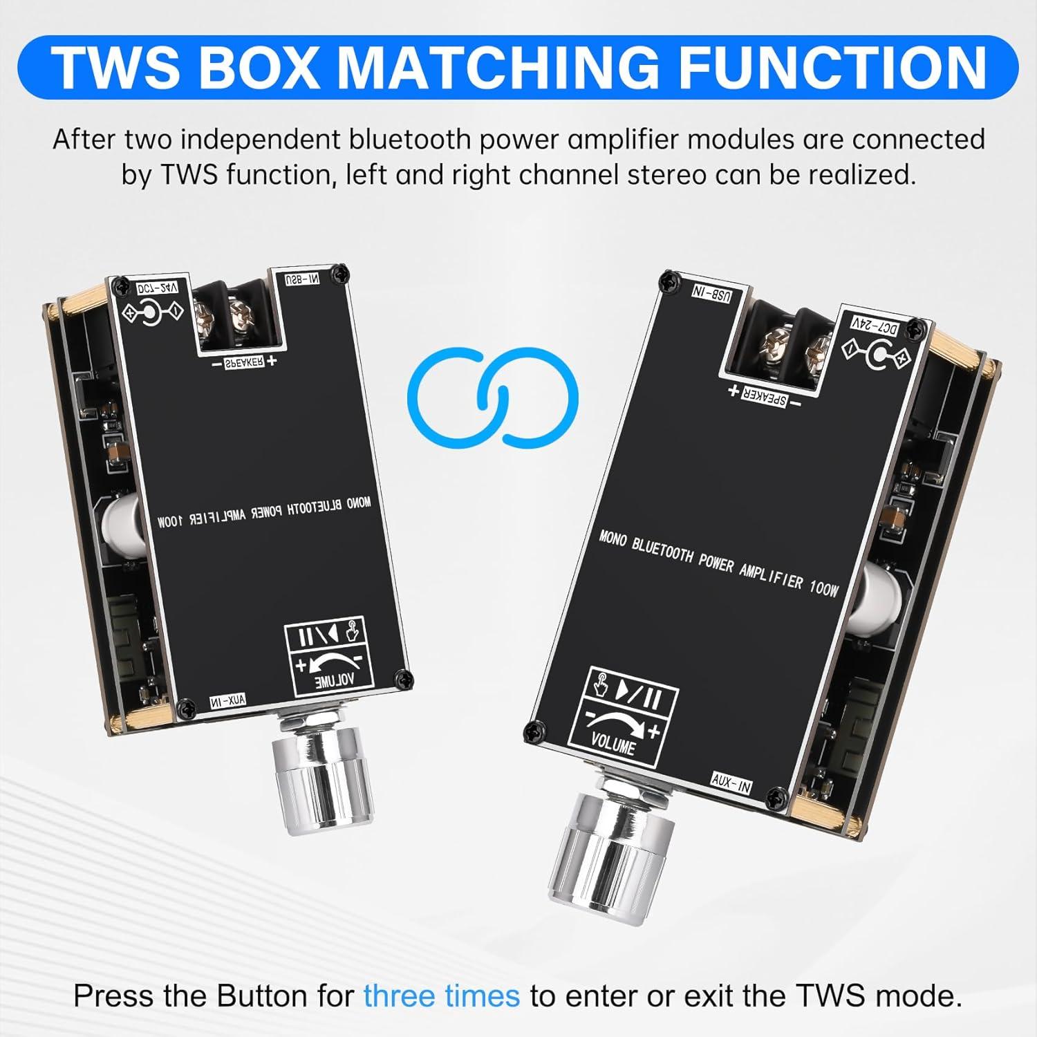 Placa Amplificadora Bluetooth Daakro ZK-1001B 100W TWS