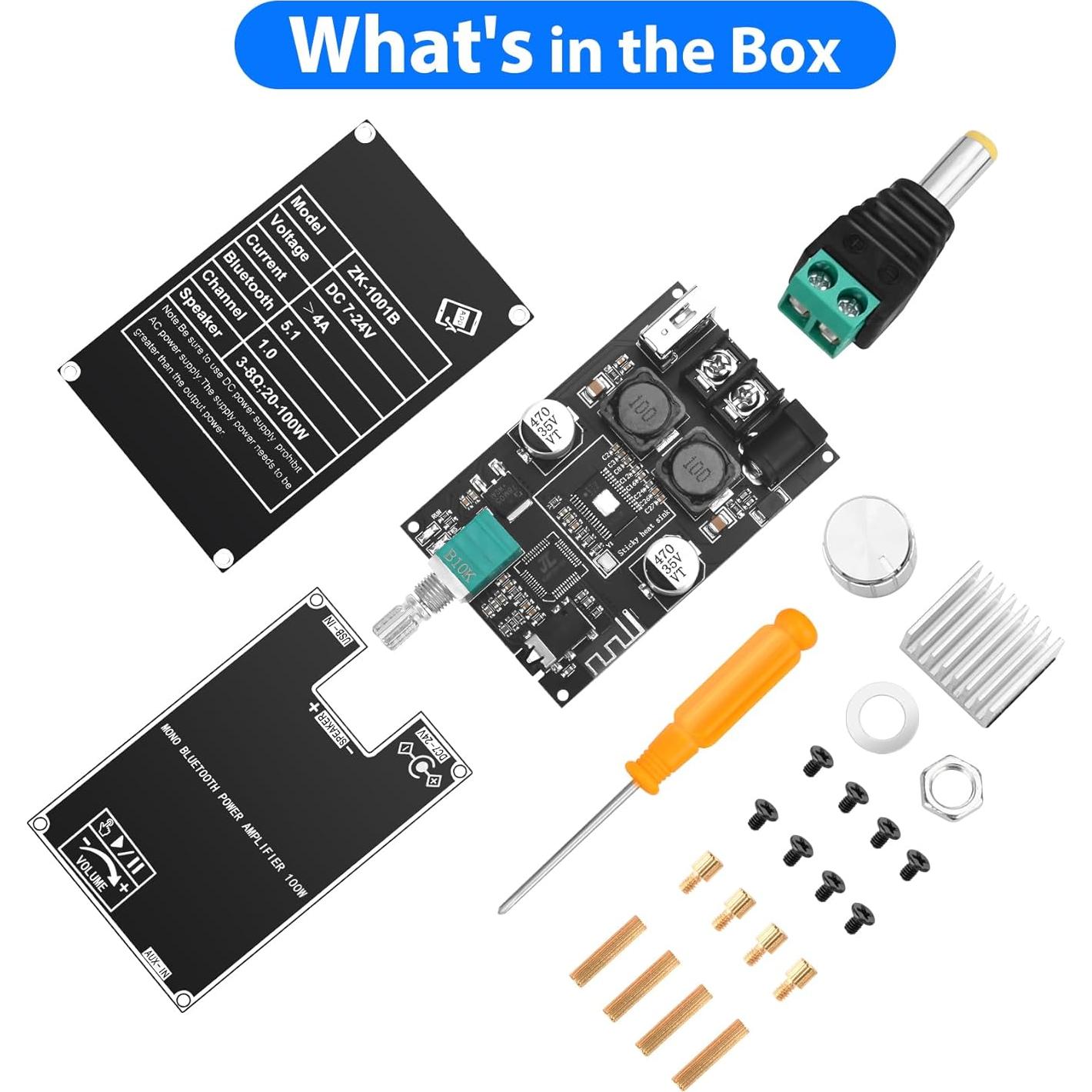 Placa Amplificadora Bluetooth Daakro ZK-1001B 100W TWS