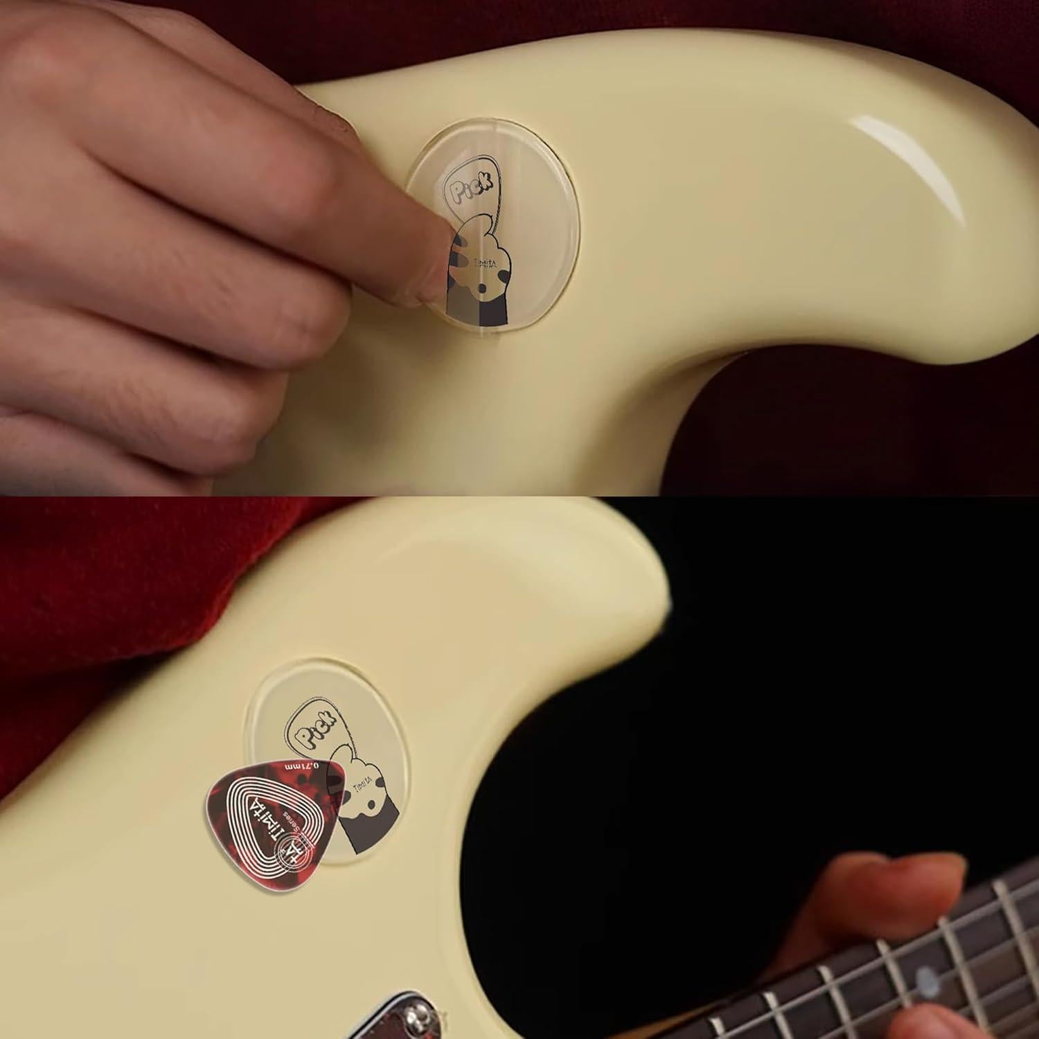 Soporte Adhesivo para Púas de Guitarra Timita - Amarillo