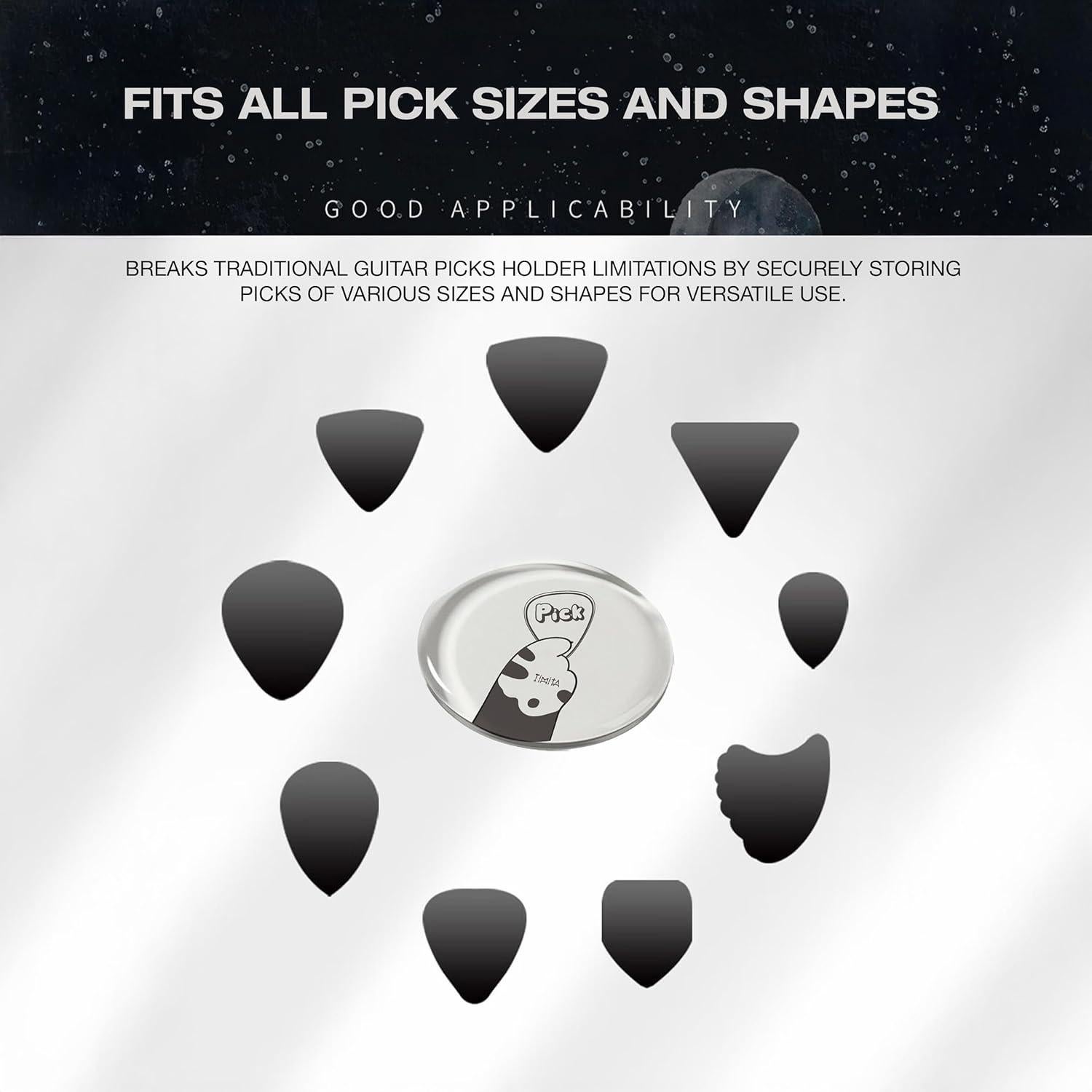 Soporte Adhesivo para Púas de Guitarra Timita - Amarillo