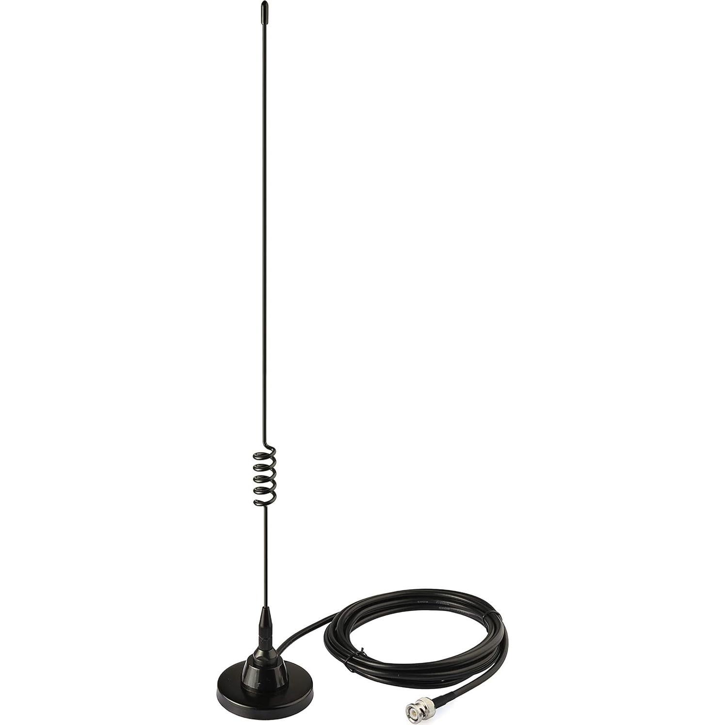Antena de Escáner de Policía Bingfu BNC Macho 47cm 3m