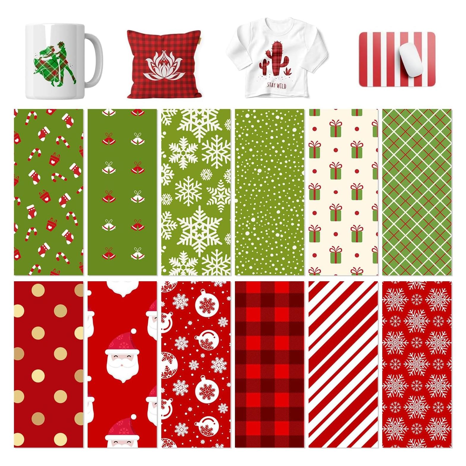 Hojas de Transferencia de Tinta de Sublimación YumSur 12 pcs 30.5x11.5cm