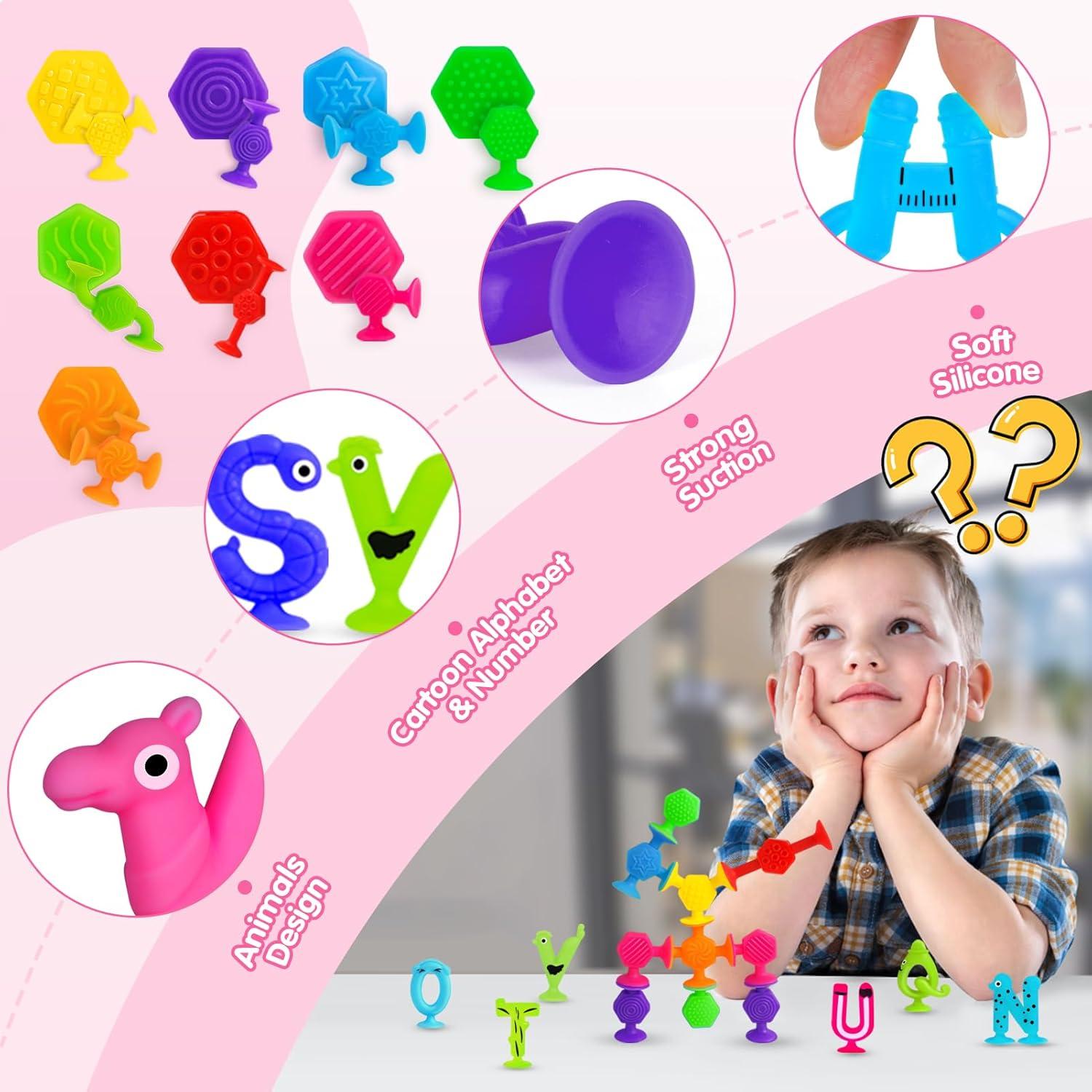 Juguetes de Baño SKYWHALE 40PCS Letras Alfabeto Animales