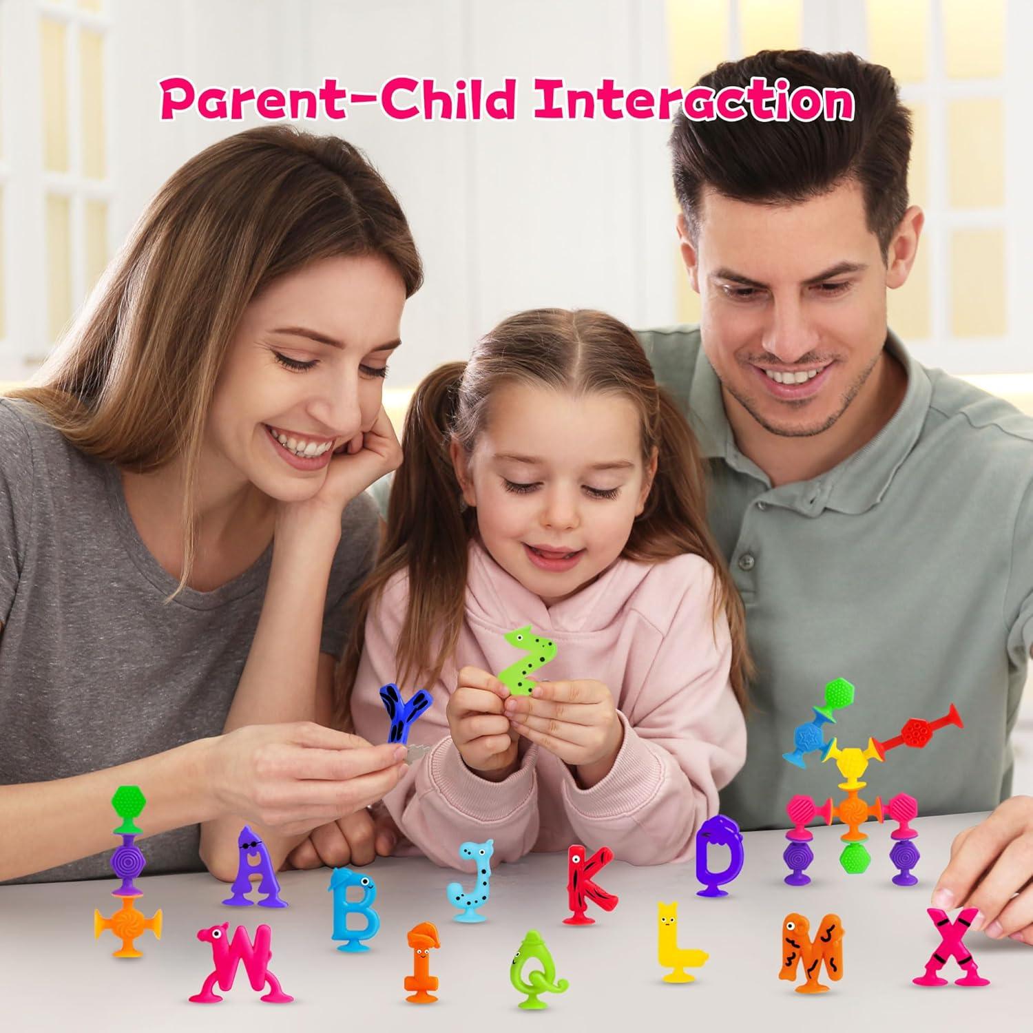 Juguetes de Baño SKYWHALE 40PCS Letras Alfabeto Animales