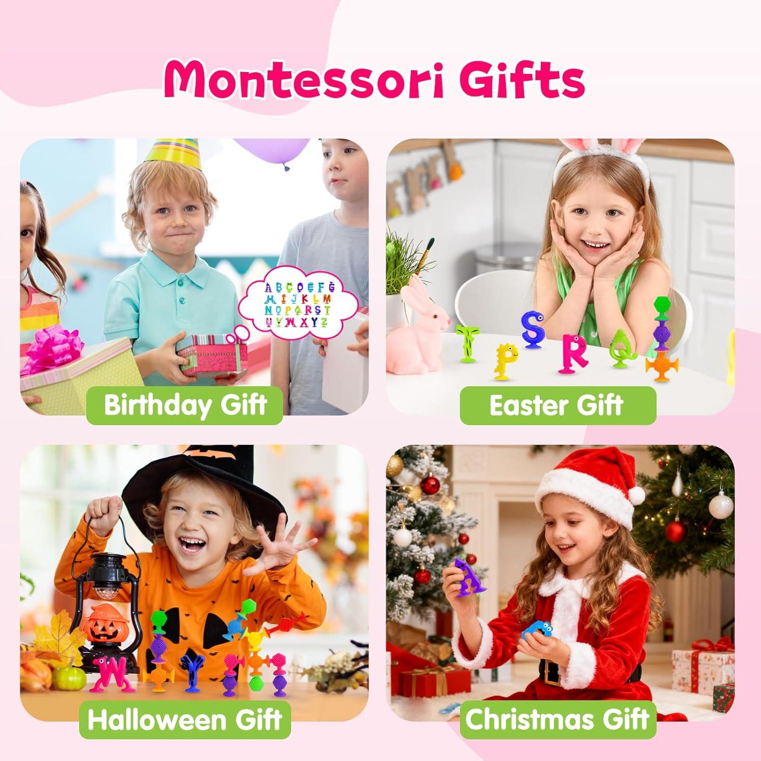 Juguetes de Baño SKYWHALE 40PCS Letras Alfabeto Animales