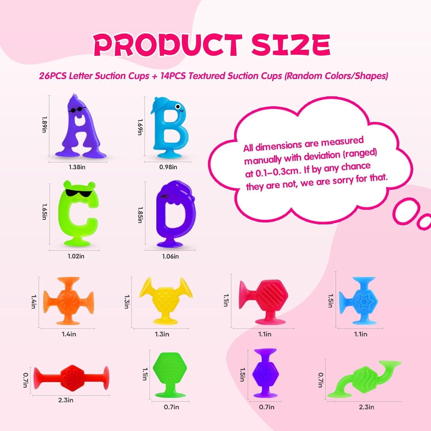 Juguetes de Baño SKYWHALE 40PCS Letras Alfabeto Animales