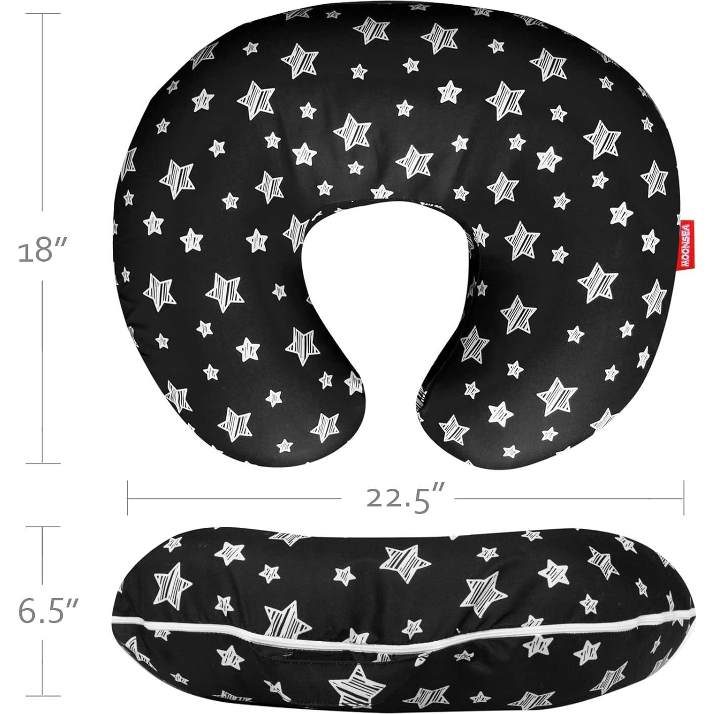 Funda de Almohada de Lactancia Moonsea Negra 50.8x40.6 cm Microfibra