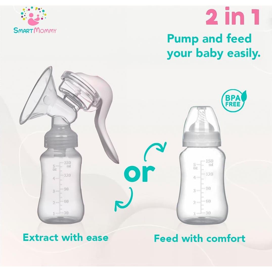 Bomba de Pecho Manual Smart Mommy 150 ml - Libre de BPA