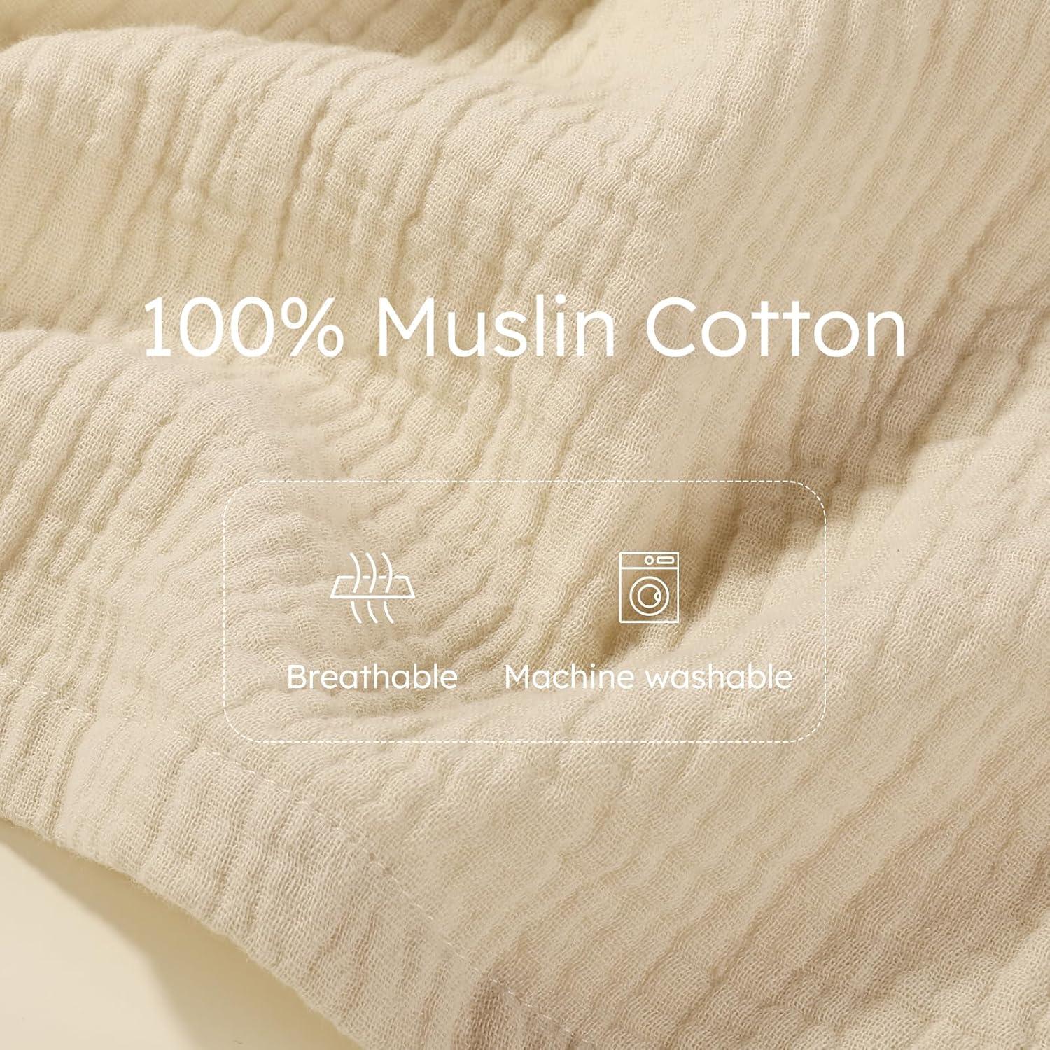 Cubierta de Lactancia Yoofoss 100% Algodón Muselina Albaricoque