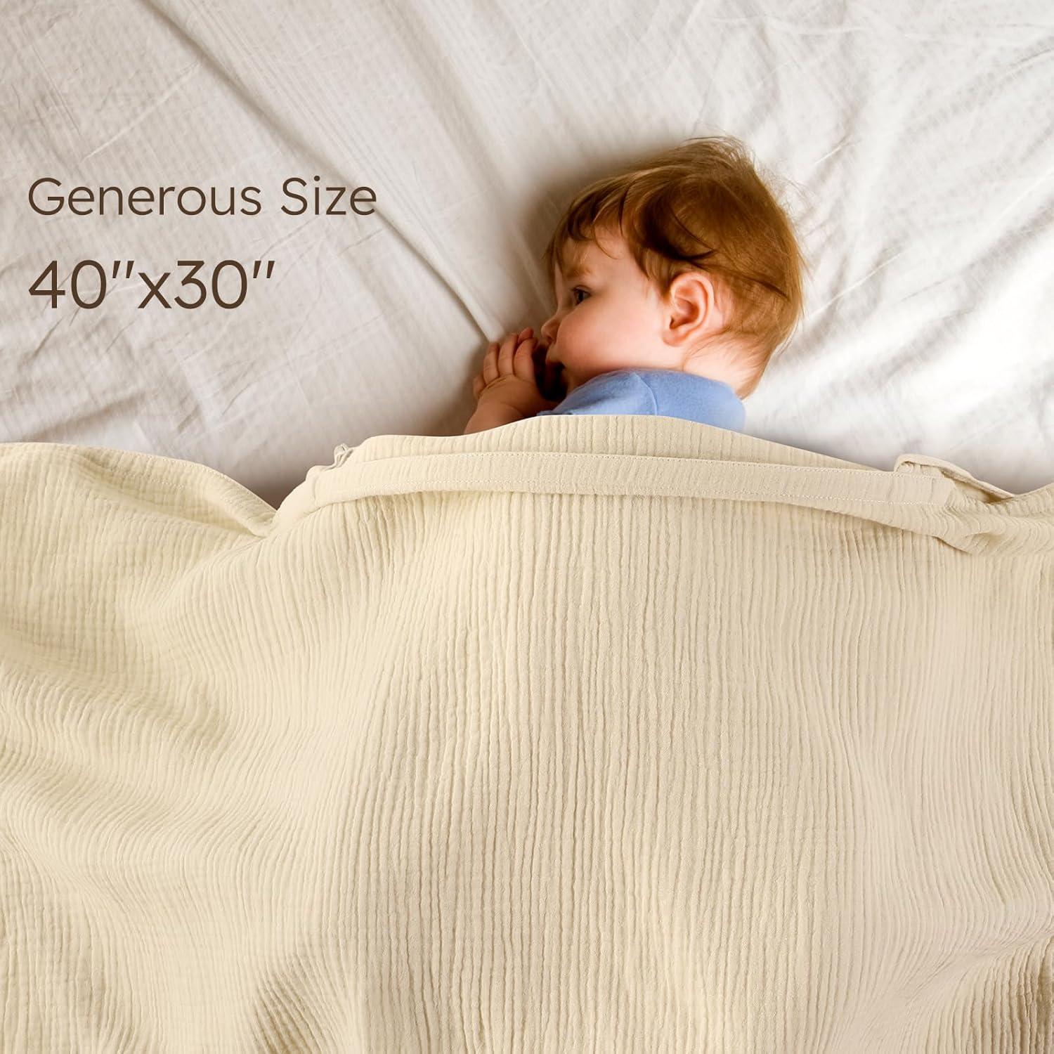 Cubierta de Lactancia Yoofoss 100% Algodón Muselina Albaricoque