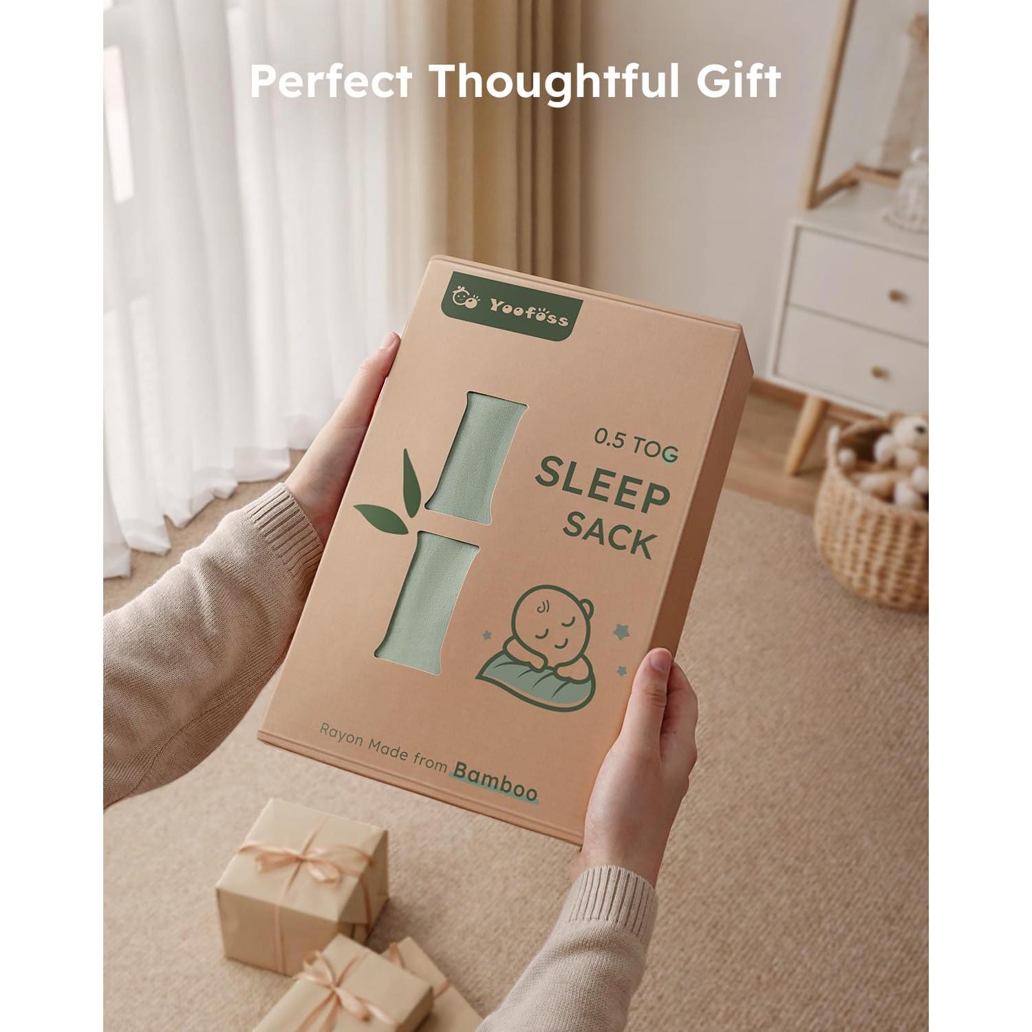 Saco de Sueño Yoofoss Rayón de Bambú 0-6 Meses Azul Verde